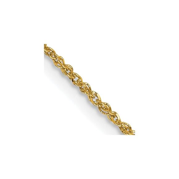 Kazi Luxury 14k Yellow Gold 14 inch 1.1mm Ropa with Spring Ring Clasp Chain
